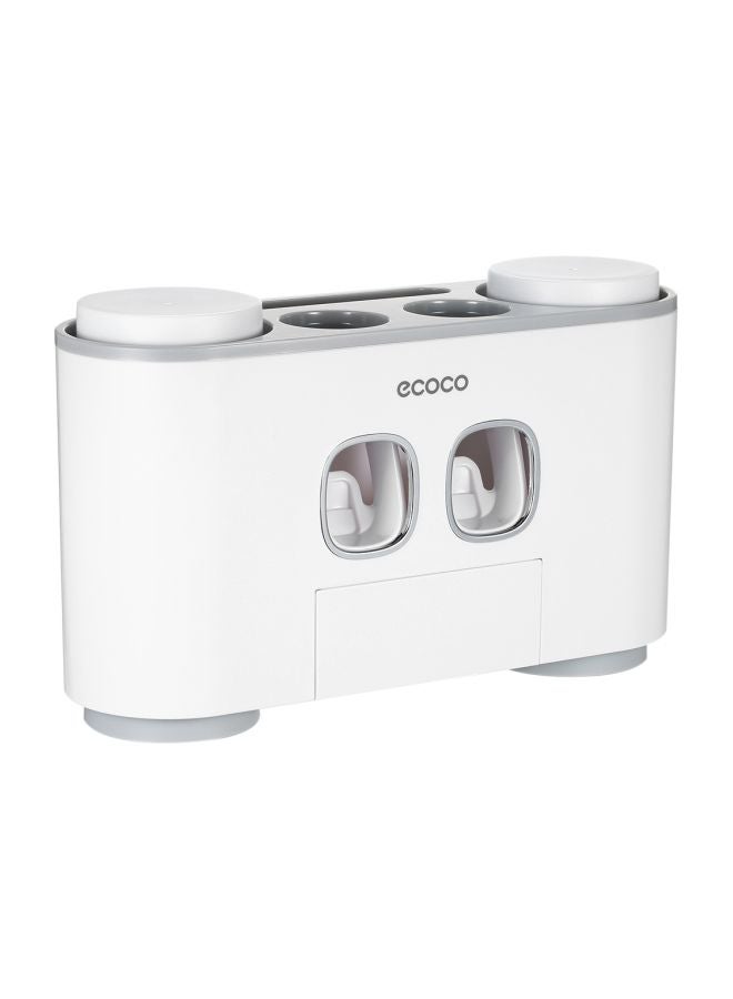 Wall-Mounted Toothbrush Holder White/Grey 26x7x8.5centimeter - Image 1