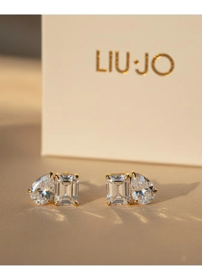 Liu Jo Liu Jo Dereh Gold Earring with Clear Stone - LJ2555