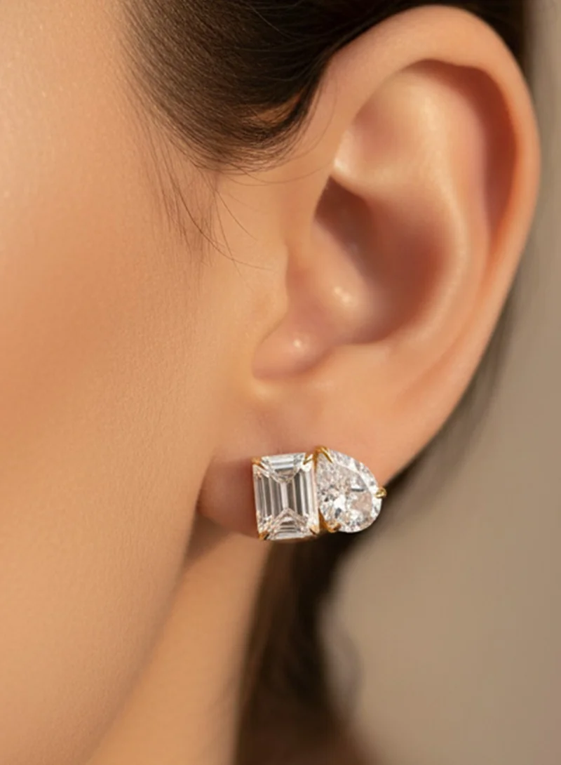 ليو جو قرط ليو جو ديره ذهبي بحجر شفاف