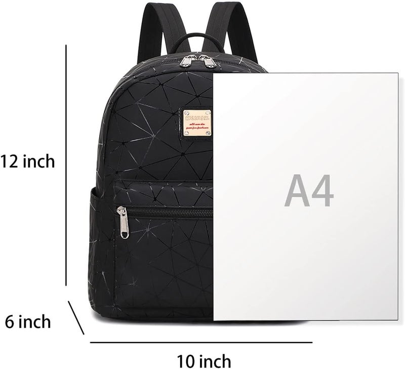 Cusangel Black Mini Backpack For womens, black backpack Purse,10L Synthetic Leather Cute Small Backpack with Pockets,Travel Fashion Backpack,Ladies Shoulder Bags - Image 5