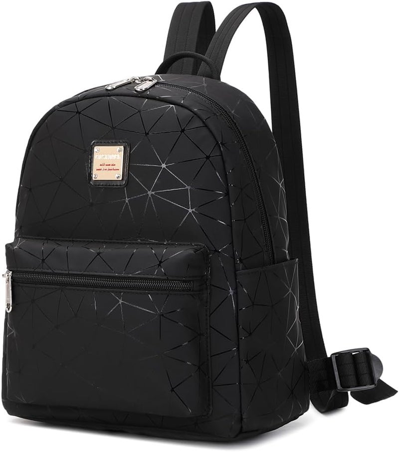 Cusangel Black Mini Backpack For womens, black backpack Purse,10L Synthetic Leather Cute Small Backpack with Pockets,Travel Fashion Backpack,Ladies Shoulder Bags - Image 1