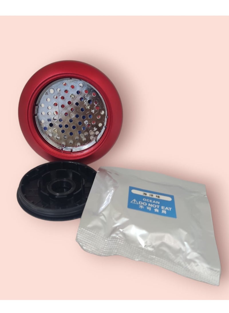 رويال - عطر بيتر بان الفرنسي برائحة التوابل الصلبة معطر هواء للسيارة، ديكور داخلي للوحة قيادة السيارة مع غلاف عطر وعطر عضوي (بيتر بان) (أحمر) - Image 4