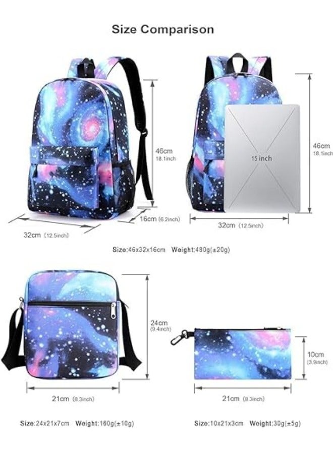 general 3PCS Backpack Set,CR7 Football Backpack,Large Capacity Casual Backpack with Lunch Bag and Pencil case for Boys Girls - Image 2