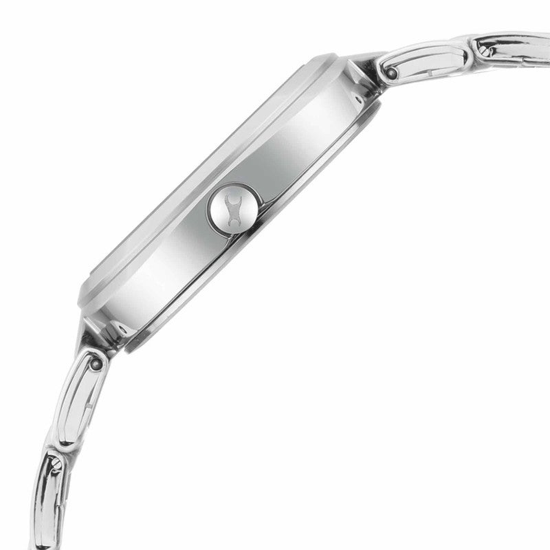 fastrack ساعة أنالوج للنساء بقرص فضي وسوار معدني أنيق وعصري 6247SM01 - Image 3