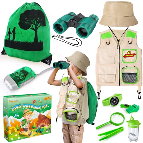 YOPINSAND Kids Explorer Kit Bug Catcher Kit Kids Camping Gear Outdoor Exploration Set with Vest Hat Backpack Ideal Outdoor Camping Adventure Toys for Boys Girls - Image 1
