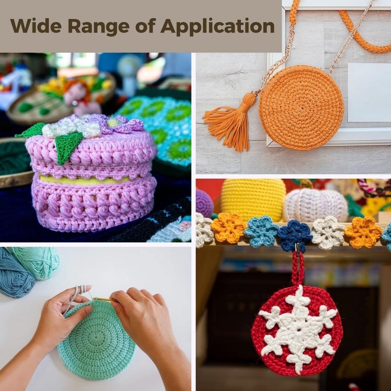 100 Pcs Round Plastic Canvas Sheets, 4.5-Inch 7 Count Mesh Canvas for Embroidery, Acrylic Yarn Craft, and Crochet Projects - Image 5