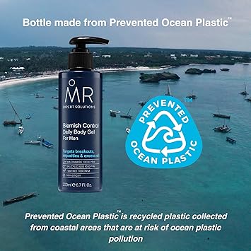 MR. MR Expert Solutions Blemish Control Daily Body Gel For Men Back Acne Treatment with Tea Tree Vegan Salicylic Acid Serum Pore Minimiser Cruelty Free Salicylic Acid Gel Lotion Body Care  - Image 5