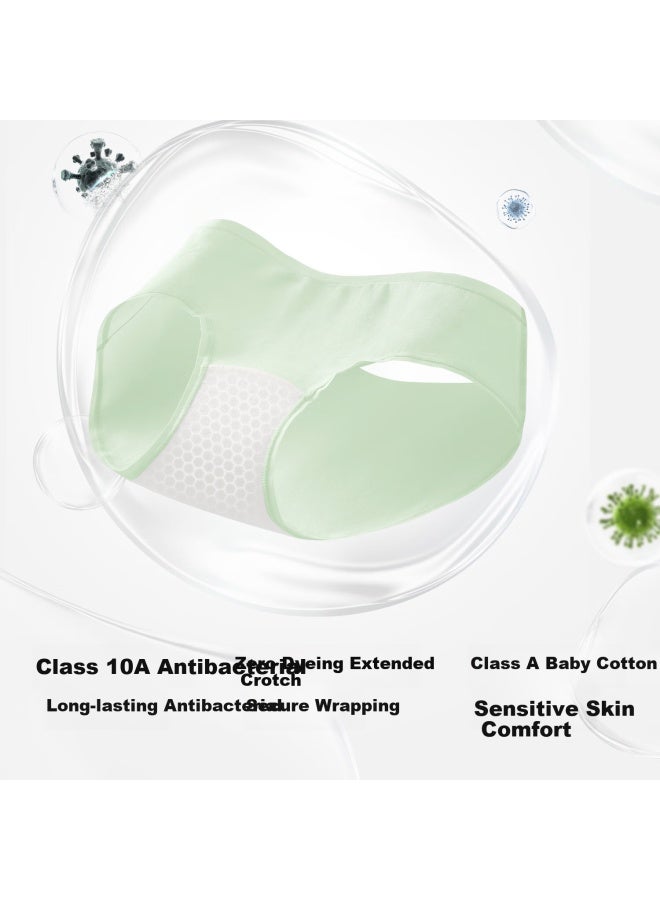 Secretworld Women's Underwear, 100% Pure Cotton, Class A, Thin Summer Style, Large Size, Seamless, Mid-rise, 10a Grade Antibacterial Panties - Image 2