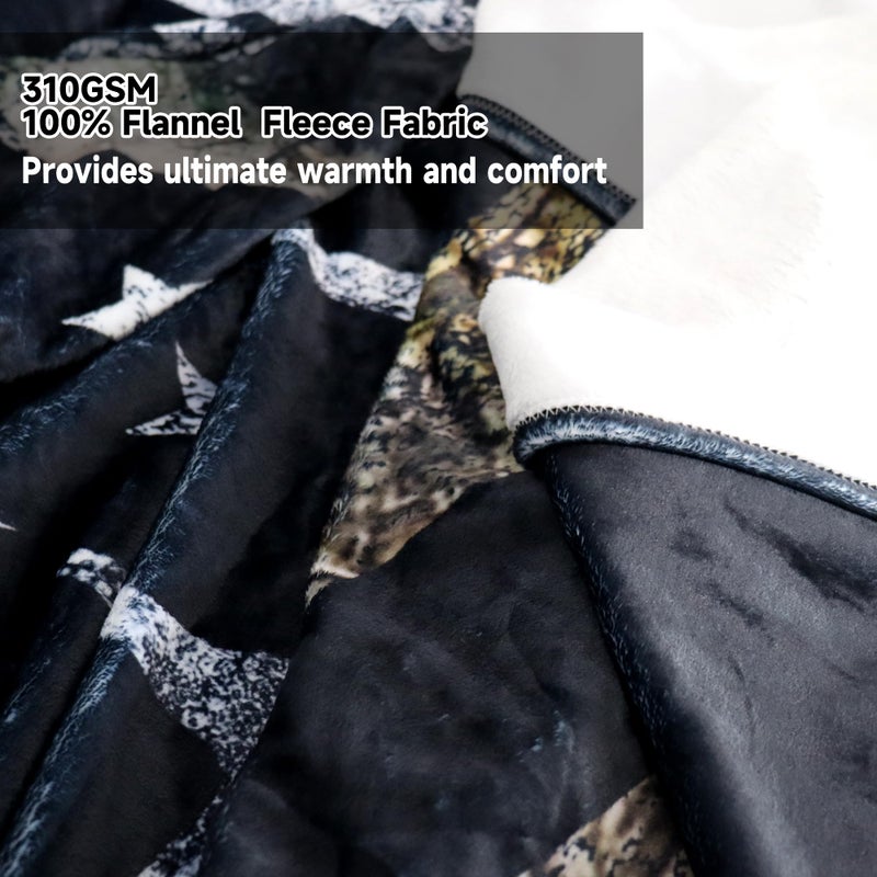 NHBTGSF MEN CAMO DEER BLANTY HUNTING BLANTY DEER HOME HOME FOR MEN CAMOUFLAGE USA FLAG FLANNEL FLANNEL THREAM FOR MENTING REAKENT FOR ROOM BED SOFA 50 "× 60" " - Image 5