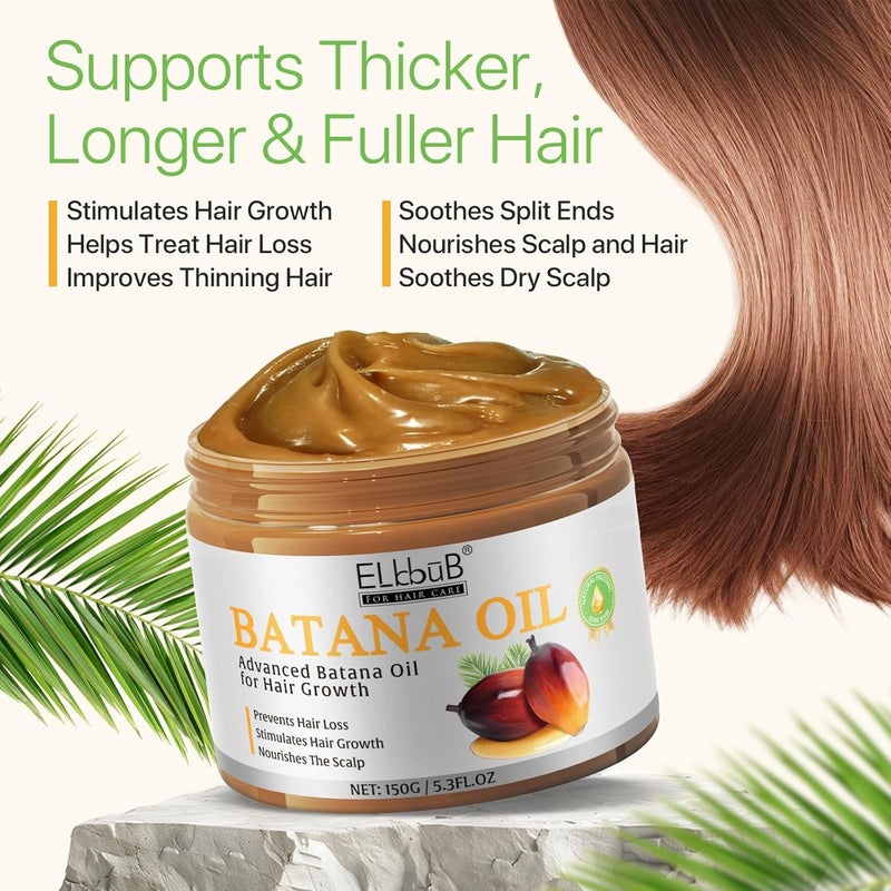 ELBBUB Raw Batana Oil for Hair Growth and Repair -100% Pure, Unrefined Oil from Honduran Rainforests Prevent Hair Loss and Enhances Hair Thickness in Men & Women - Image 2