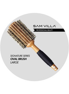 Sam Villa Signature Series Oval Nylon & Boar Bristle Round Brush With Bamboo  - Image 2