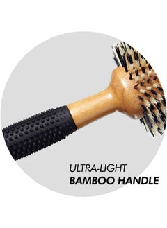 Sam Villa Signature Series Oval Nylon & Boar Bristle Round Brush With Bamboo  - Image 4