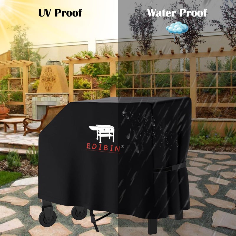 EDIBIN 28" Griddle Cover for Blackstone 28 Inch Original Omnivore Griddle 2206,Waterproof 28 Inch Griddle Cover for Blackstone 2 Burner Griddle 1517, 1605, 1853, 1555 and 28â€ Single Shelf Grill Cover - Image 5