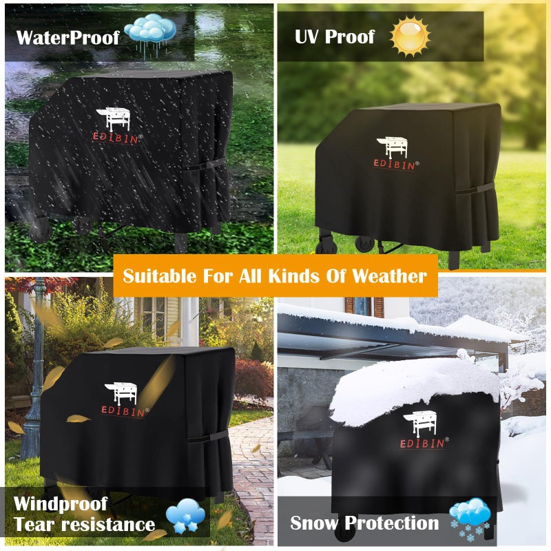 EDIBIN 28" Griddle Cover for Blackstone 28 Inch Original Omnivore Griddle 2206,Waterproof 28 Inch Griddle Cover for Blackstone 2 Burner Griddle 1517, 1605, 1853, 1555 and 28â€ Single Shelf Grill Cover - Image 4