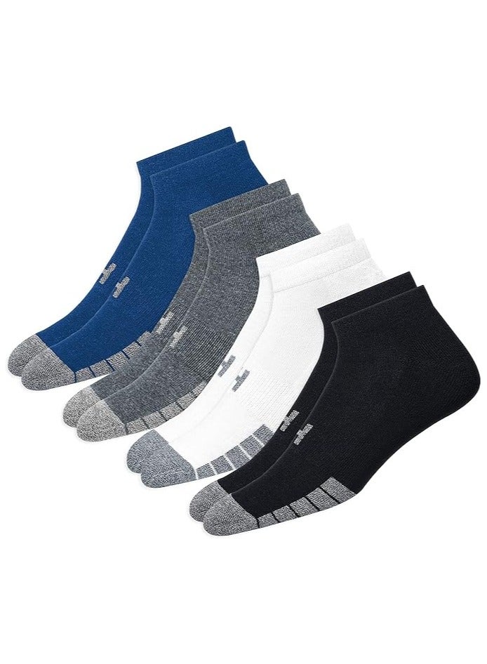 KOPNHAGN KOPNHAGN Ankle Socks Sports Cotton Cushion Socks for Men Women Unisex Low Cut Socks, Pack of 4, Free Size, Multicolor - Image 1