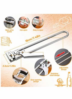 Excefore Master Opener, Adjustable Jar and Bottle Opener, Stainless Steel Jar Lid Gripper  - Image 2