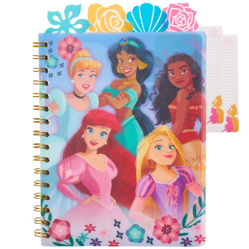 Innovative Designs Disney Princess Tab Journal Notebook for Kids, Spiral Bound, 96 Lined Pages, 8 x 7 inches - Image 1