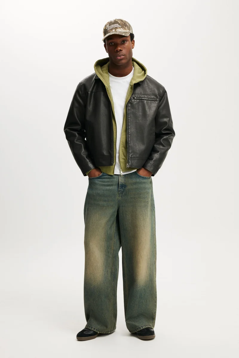 Cotton On CROPPED ZIP UP HOODIE
