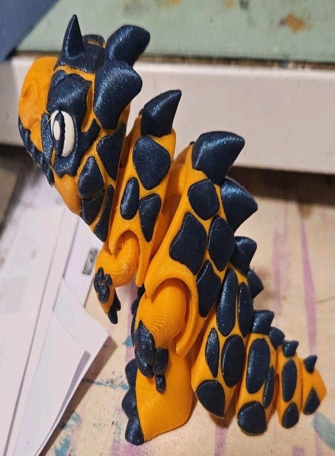 Beoals 3D Printed Cute Dinosaur Toy for Kids | Fantasy Reptile Animal Figure | Educational Prehistoric Learning Toy | Creative Desk Toy & Collectible Figurine | Durable Plastic Toy for Boys & Girls - Image 2