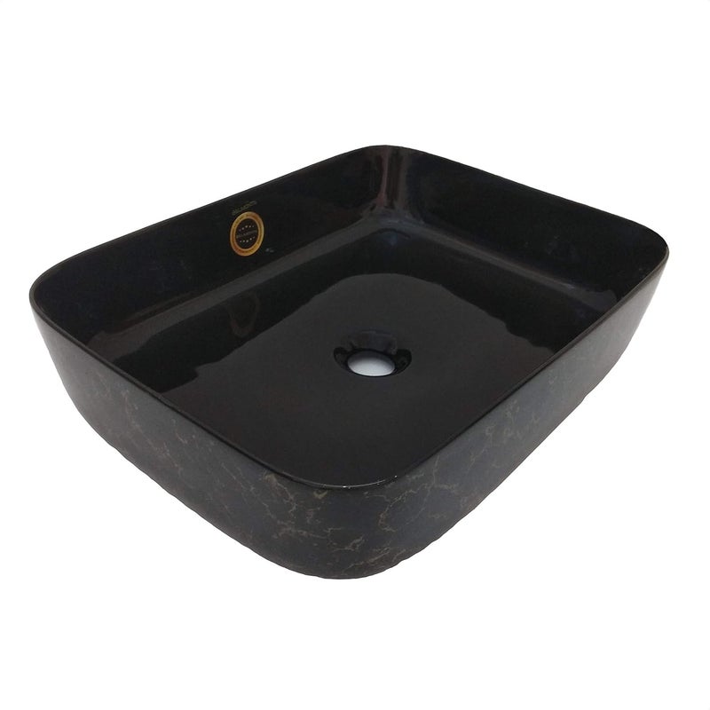 Belmonte Wash Basin Black Glossy Finish - Image 1