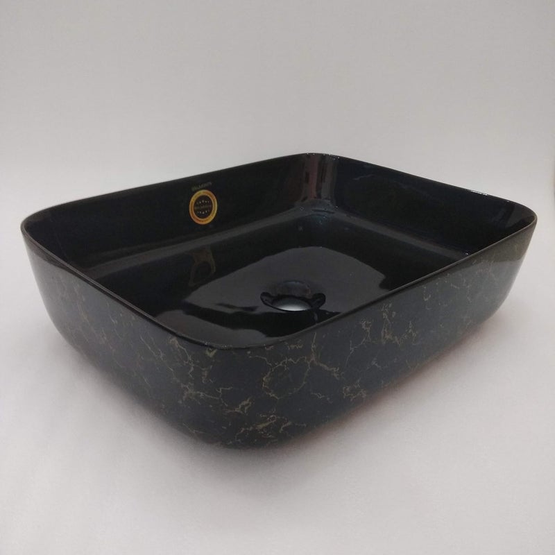 Belmonte Wash Basin Black Glossy Finish - Image 2