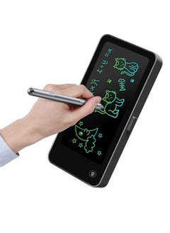 بيوينتي لوح كتابة LCD 2 في 1، لوح رسم إلكتروني قابل لإعادة الاستخدام، مزود بقلم كتابة احترافي، لوح كتابة شفاف بضغطة واحدة، واقي للعين، أدوات تعليمية للكتابة على الجدران والرسم، 6.89 × 3.54 × 0.79 بوصة.  - Image 1