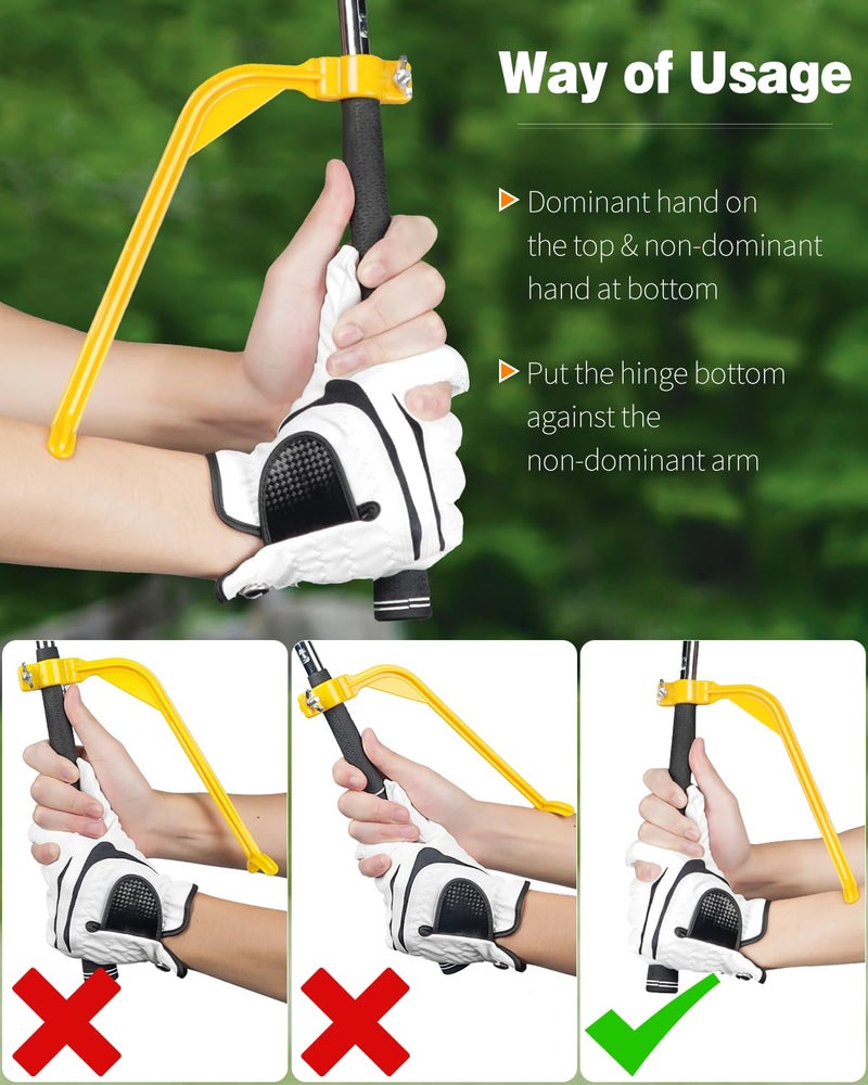 GreenHaven Golf Training Wrist Hinge Golf Swing Training Aid Swing Correcting Trainer Tool for Golfers Beginners Arm Elbow Posture Teaching Accessory for Golf Club Practice - Image 4