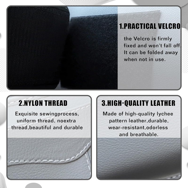 Couslcd Car Seat Side Storage Pocket, Small Organizer,PU Leather Multifunctional Console Side Organizer Bag for Phone, keys, sunglass,wallet,ect (Gray) - Image 4