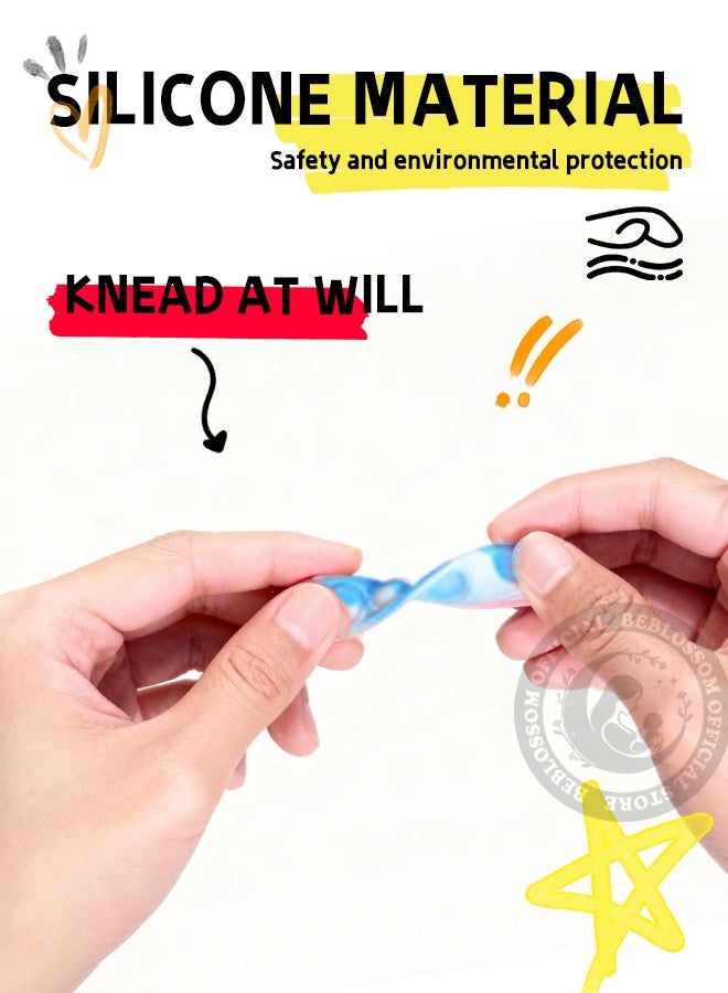 بيبلوسوم 24PCS Mini Pop It Fidget Toy Keychain, Bulk Animal Party Favors for Kids, Goodie Bag Fillers, Birthday Gifts u0026 Prizes, Stress Relief Sensory Toy - Image 5
