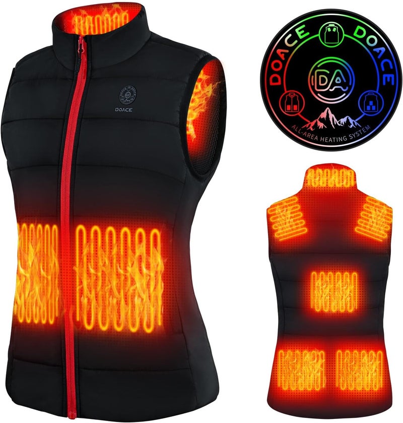 DOACE Heated Vest for Women and Men, Smart Electric Heating Vest Rechargeable, Battery Not Included - Image 1