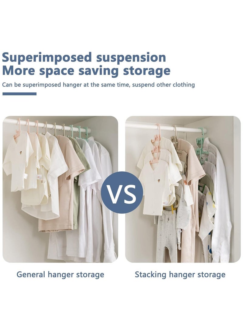 رات سو مشدات ملابس الأطفال 50 قطعة مشدات بلاستيكية لخزانة الأطفال مشدات للأطفال الصغار مع تصميم بلاستيكي رفيع وقوي غير قابل للانزلاق باللون الوردي - Image 5