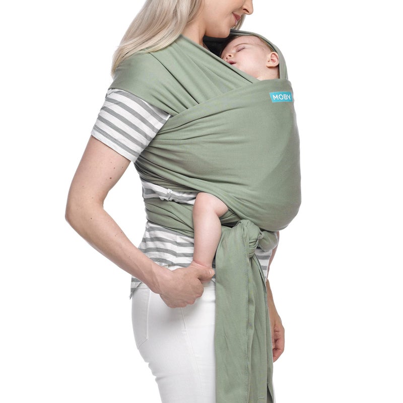 Moby Baby Wrap Carrier Classic for Newborns to Toddlers (8-33lbs), Infant Sling Carrier, Lightweight & Hands Free Design, Adjustable for All Body Types (Pear) - Image 2