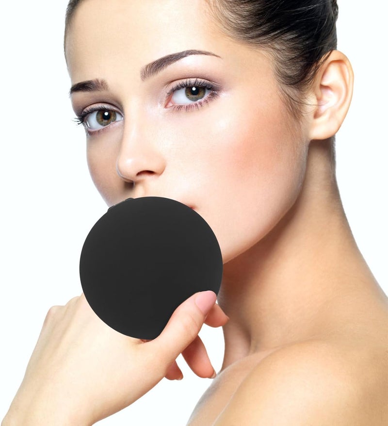 Foldable Compact Travel Makeup Mirror 5X Magnifying Mini Round Purse Mirror Φ82mm Portable Hand for Women and Teen - Image 5