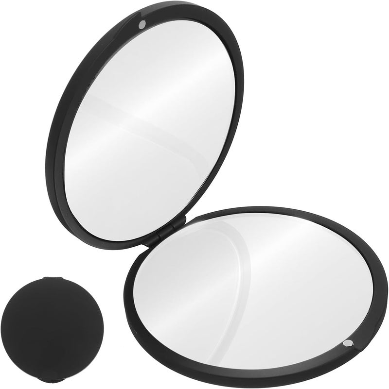 Foldable Compact Travel Makeup Mirror 5X Magnifying Mini Round Purse Mirror Φ82mm Portable Hand for Women and Teen - Image 1