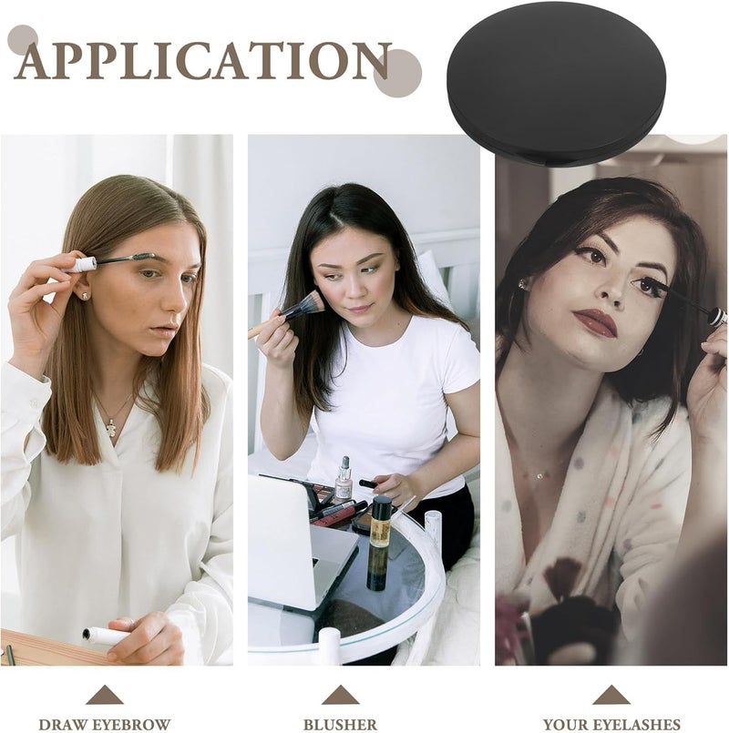 Foldable Compact Travel Makeup Mirror 5X Magnifying Mini Round Purse Mirror Φ82mm Portable Hand for Women and Teen - Image 3