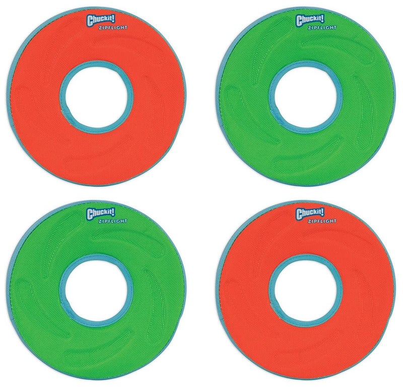 Chuckit Zipflight Amphibious Flying Ring Assorted Small 6 in Diameter 4 Pack - Image 2