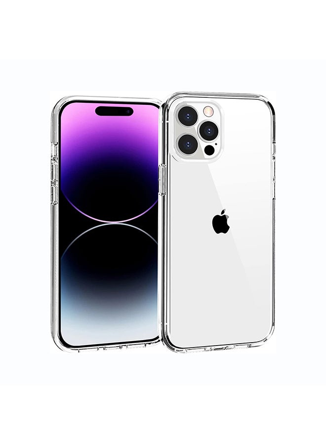 O Ozone Clear Hard Back Compatible With iPhone 14 Pro | Transparent Shockproof Protective Cover | Slim Hybrid PC + TPU Phone Case | Anti-Yellow, Scratch Resistant - Image 1