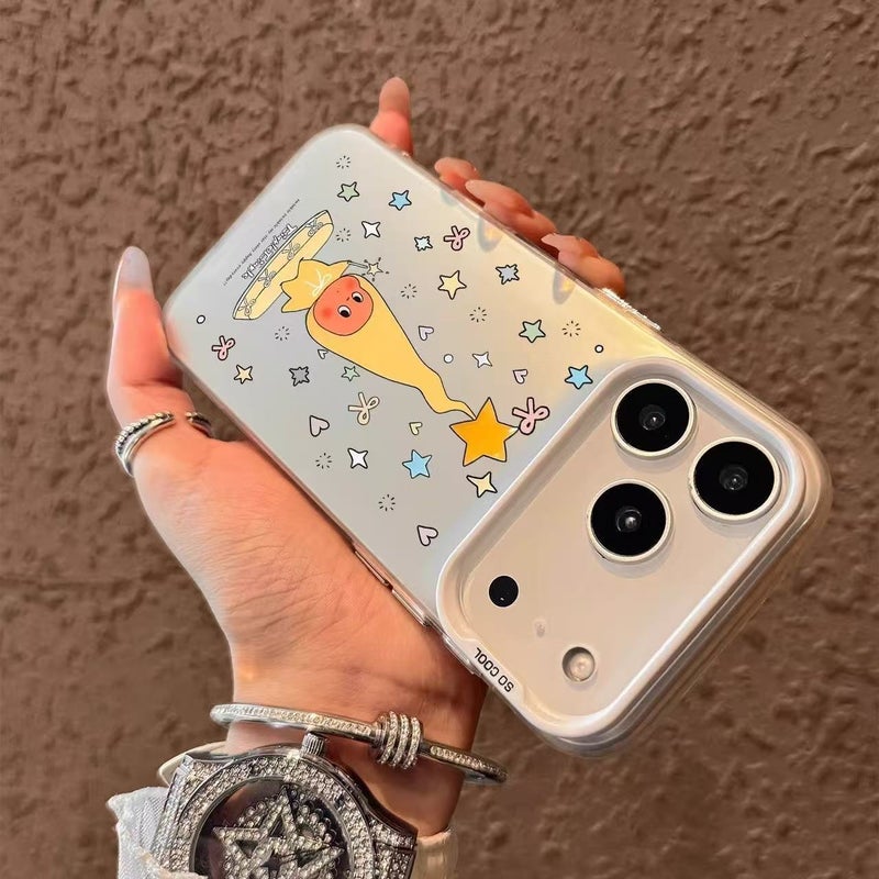 Apple iPhone 17 Pro phone case with a magical star white cartoon creative design for shock protection - Image 2