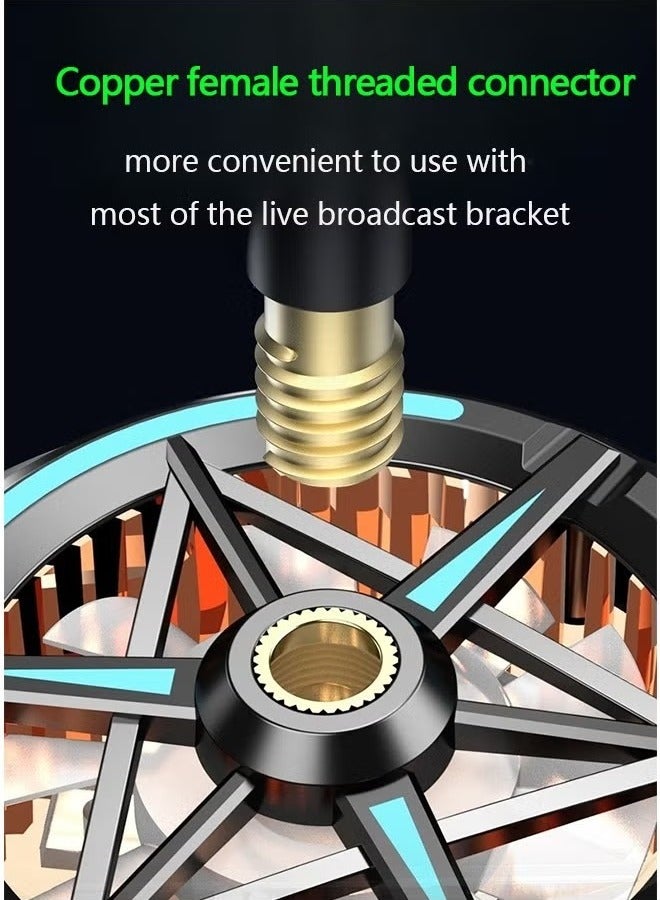 Phone Cooler Mobile cooler Phone Cooling Fan for Gaming 2 Modes Adsorption Design Semiconductor Phone Cooler with RGB Light Mini Phone Cooler for Mobile Phone Tablet PC - Image 3