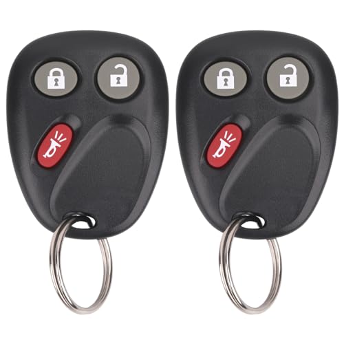 Vurkcy Keyless Entry Remote Key Fob Compatible with Chevy Tahoe Suburban Silverado Avalanche, GMC Sierra Yukon, Cadillac Escalade, Hummer H2 2003 2004 2005 2006, Replacement for LHJ011 (Pack of 2) - Image 1