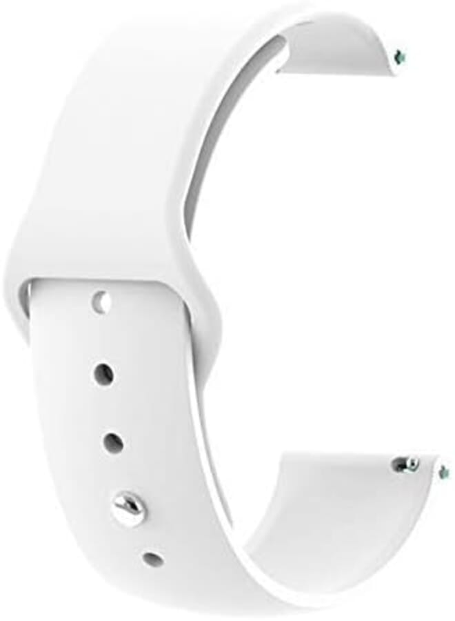 CIRO Soft Silicon Strap 20 mm Compatible with All Smart Watches and Watches (White)