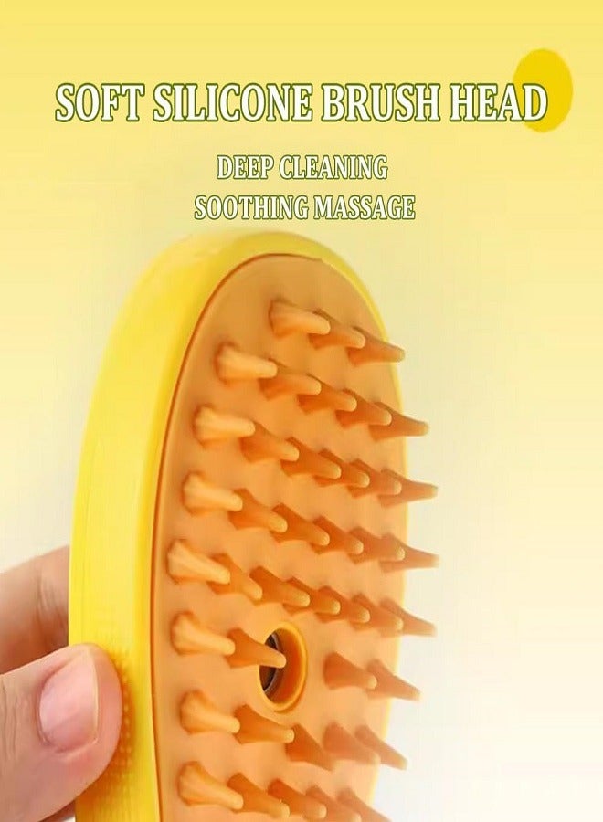 Generic Steamy Cat Brush - 3 In1 Cat Steamy Brush, Self Cleaning Steam Cat Brush, Cat Steamer Brush for Massage, Cat Hair Brush for Removing Tangled and Loosse Hair, Eliminate Flying Hair (green)  - Image 4