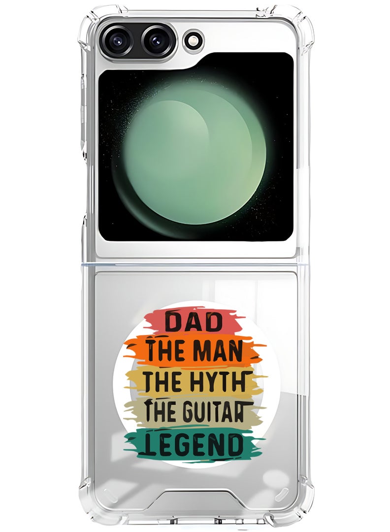 Theodor Magnetic Case for Samsung Galaxy Z Flip 5 Compatible with MagSafe Wireless Charging, Shockproof Phone Bumper Cover Dad-01 - Image 1