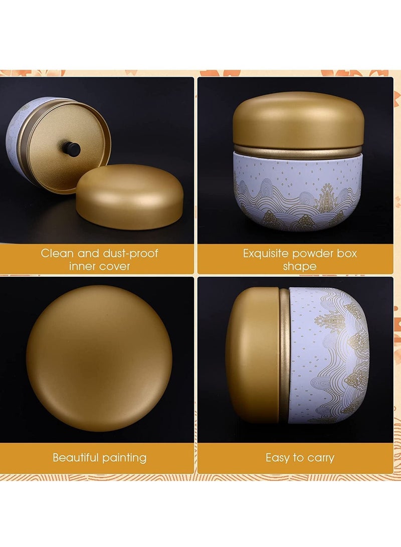 SYOSI علبة بودرة مع منتفخة للجسم، حاوية فارغة، صندوق غبار للأطفال بعد الاستحمام، موزع مكياج - Image 3