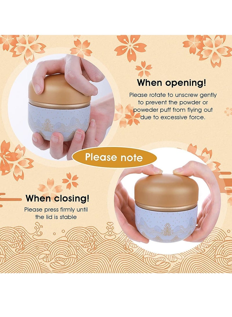 SYOSI علبة بودرة مع منتفخة للجسم، حاوية فارغة، صندوق غبار للأطفال بعد الاستحمام، موزع مكياج - Image 4
