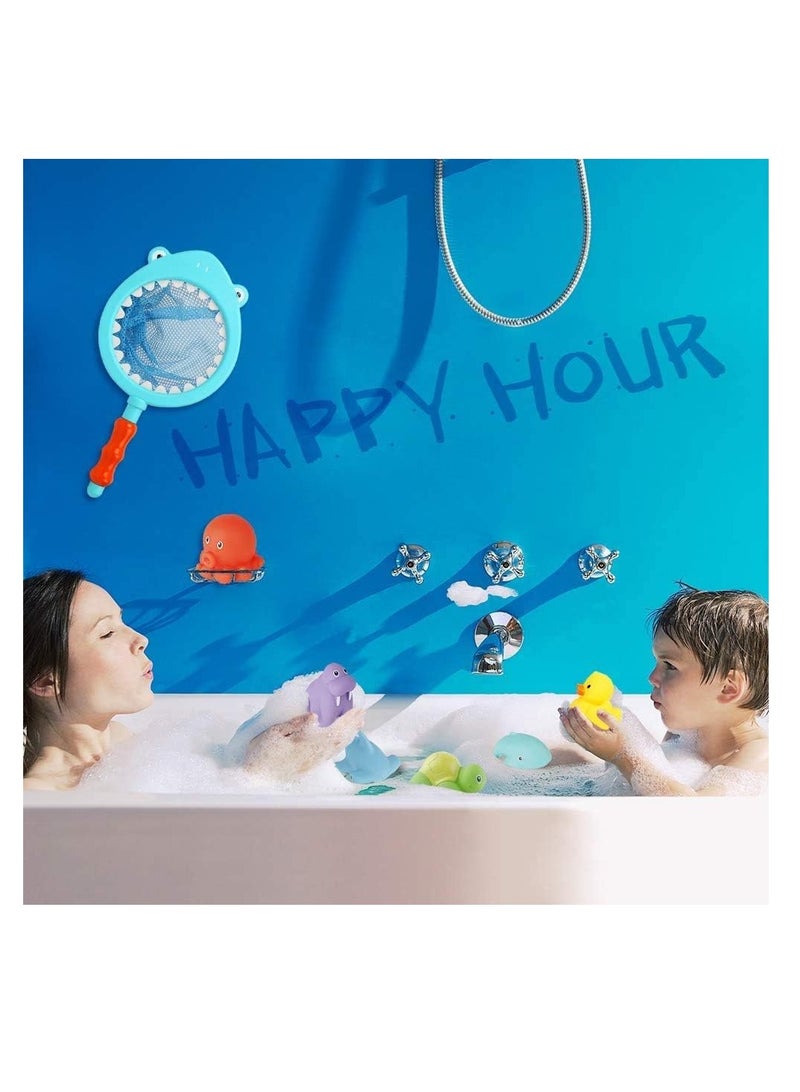 Raxoom 7Pcs Baby Bath Toys, Scoop Net Fish Pool Toys With Spray, Sounds, Color Changing Toddler Bathtub Toys - Image 2