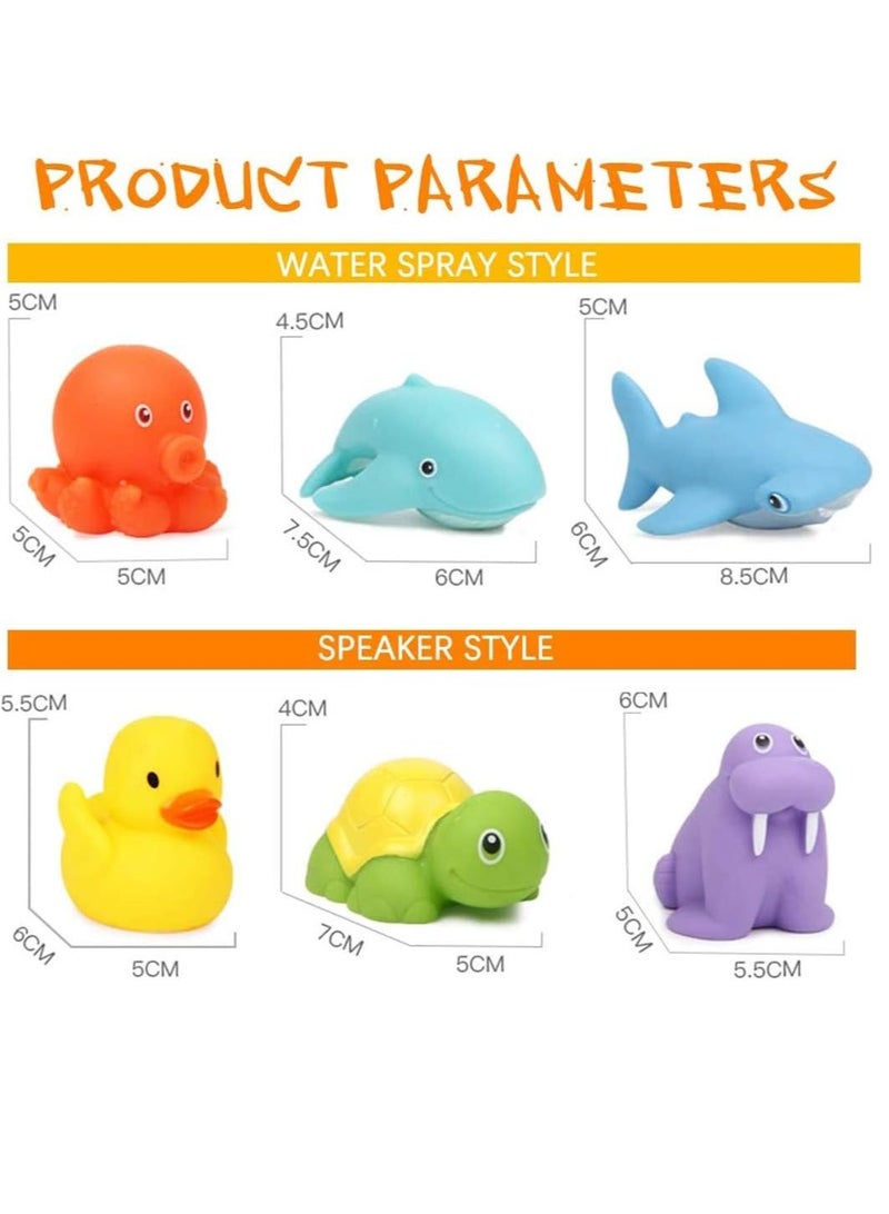 Raxoom 7Pcs Baby Bath Toys, Scoop Net Fish Pool Toys With Spray, Sounds, Color Changing Toddler Bathtub Toys - Image 3