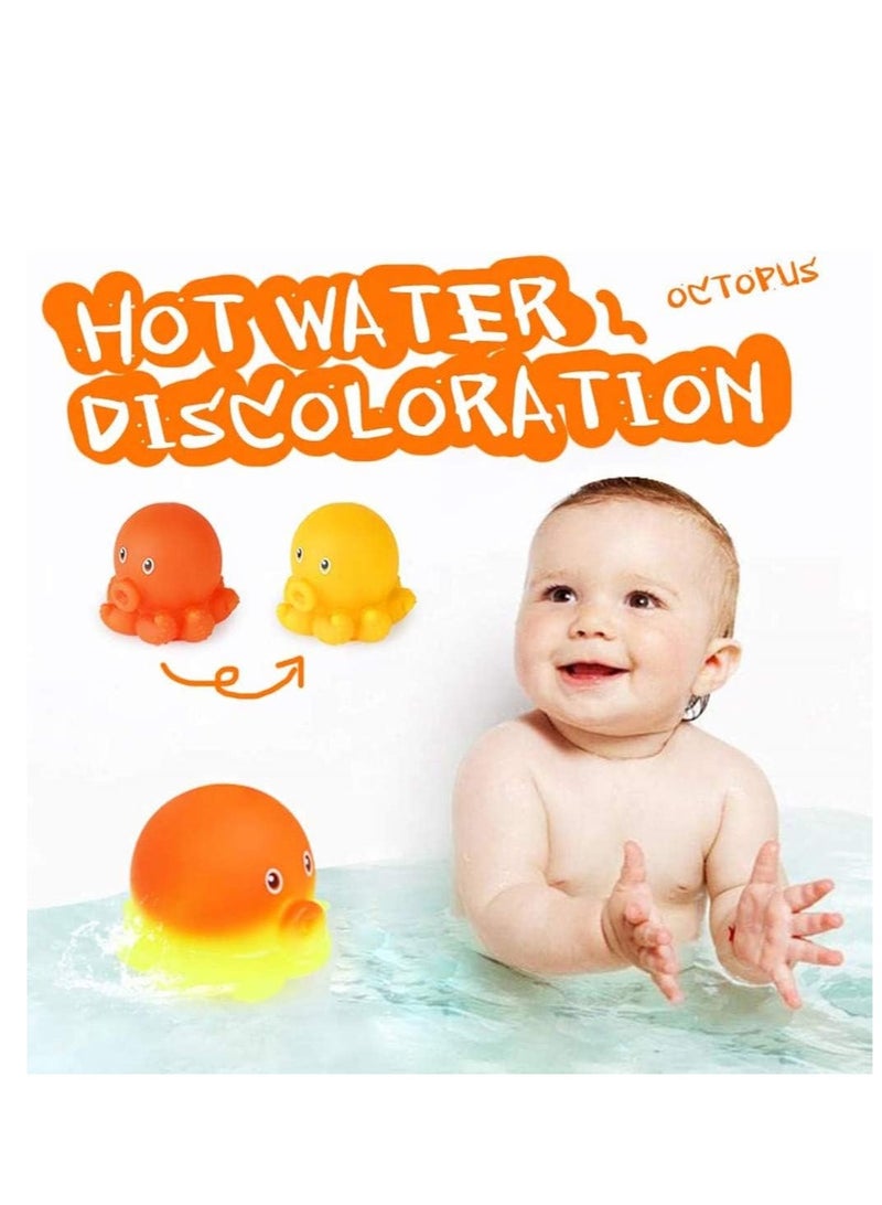 Raxoom 7Pcs Baby Bath Toys, Scoop Net Fish Pool Toys With Spray, Sounds, Color Changing Toddler Bathtub Toys - Image 4