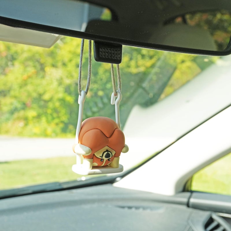 GOOFBALLS Funny Hanging Mirror Swing â€“ Quirky and Unique Decor for Car Rearview Mirror, Bedroom or Living Room - Corgi - Image 3