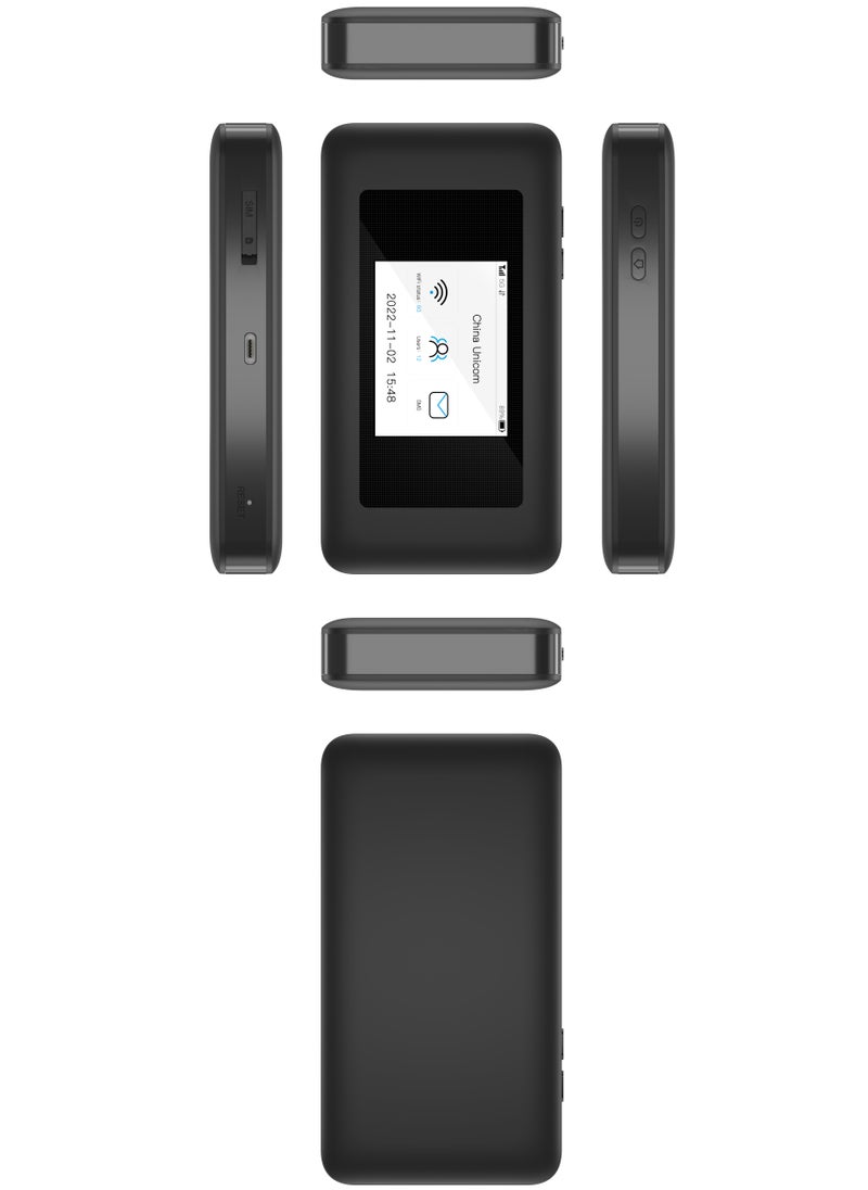 إج - جهاز التوجيه المحمولة 5G MIFI ، في الهواء الطلق ، موبايل ، واي فاي بلدي ، إدراج بطاقة SIM التمهيد ، والتعاقد هادئة وسريعة ميناء نوع C ، قابلة للشحن - Image 1